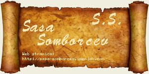 Saša Somborčev vizit kartica